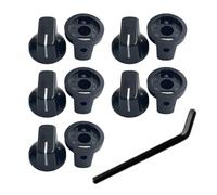 10 piezas de 6,35 mm con agujero para pedales de efecto de guitarra, punteros, perillas de control, pomos de potenciómetro, accesorio de guitarra fácil para nosotros