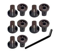 10 piezas de 6,35 mm con agujero para pedales de efecto de guitarra, punteros, perillas de control, pomos de potenciómetro, accesorio de guitarra fácil para nosotros