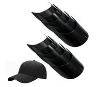 10 piezas de 7.1 x 3 pulgadas de plástico negro para gorra de béisbol, inserciones de visera de repuesto para hacer sombreros, suministros de costura y manualidades
