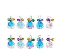 10 piezas de accesorios de concha de mariposa pequeña, cabeza de repuesto, palo de juguete for gato, campana, divertido ejercicio, varita de juguete for gato, juguetes for mascotas(10pcs Shell)