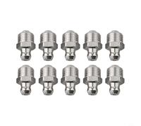 10 piezas de accesorios de grasa hidráulica roscados de acero inoxidable para lubricación mecánica (M10 x 1)