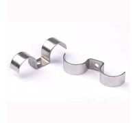 10 Piezas De Accesorios De Tubería De Hebilla Fija Con Clip De Tubo Estilo M De Acero Inoxidable 304 Engrosado(M6)