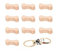 10 piezas de accesorios para ferrocarriles de madera para carriles Brio, rieles de madera, conectores de ferrocarril, adaptadores de tren de madera, conectores de carril, para puente y pistas suaves