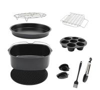 10 piezas de accesorios para freidora de aire cuadrada de 8 pulgadas para Cosori Cecotec Tefal Ninja Pro Max Russell Hobbs, accesorios para freidora de aire caliente Accesorios