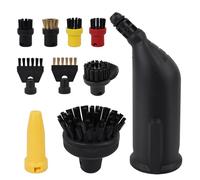 10 piezas de Accesorios para Kärcher Limpiadores a Vapor, Incluyendo Cepillo Redondo Grande, Cepillo de Limpieza, Cepillo Plano, Boquilla, para Kärcher Los Modelos SC1 SC2 SC3 SC4 SC5 CTK10 CTK20