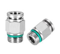 10 piezas de acero inoxidable 304 traqueal de acoplamiento rápido de enchufe rápido neumático de acoplamiento rápido, rosca G, conector PC-G recto (Pc4-m5, 10 unidades)
