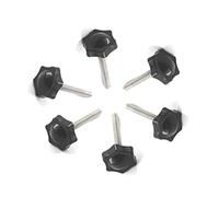 10 piezas de acero inoxidable M6 x 40 mm rosca de repuesto estrella mano perilla de apriete tornillo de apriete mano tornillo de apriete