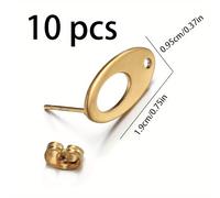 10 piezas de acero inoxidable para hacer aretes, piezas de forma , aretes colgantes, tapones para aretes para a la fabricación de joyas