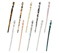 10 piezas de acetato de pelo de horquillas vintage retro con diseño de concha de tortuga de leopardo, horquillas chinas, accesorios para el cabello para mujeres y niñas
