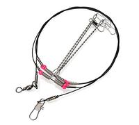 10 piezas de alambre de pesca ers hilo de pescar, acero inoxidable trace Wire ers línea de pesca ers con Snap & Swivel