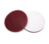 10 Piezas de Almohadillas de Pulido de 4 Pulgadas, Disco Autoadhesivo, Herramientas de Limpieza de Nailon para Limpieza, Rojo