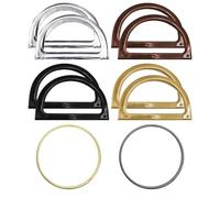 10 piezas de asas para bolsas, asas en forma de D, asas para bolsas de plástico, asas semicirculares, asas redondas, asas planas, asas de repuesto para bolsas