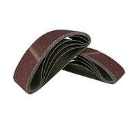 10 piezas de bandas abrasivas de tela, 75 x 533 mm, grano 40, con aglutinante de resina sintética, para lijadoras de banda, hojas abrasivas para madera, metal, pintura, óxido, medio abrasivo de