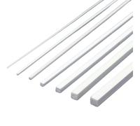 10 piezas de barras sólidas blancas, varillas de plástico ABS cuadradas de 1 x 1 mm a 10 x 10 mm, longitud de 250 mm, material ABS for bricolaje for accesorios de piezas de modelo(5x5mm)