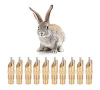 10 Piezas de Bebedero automático con Boquilla para Conejos, abrevadero para Animales de Granja con Cabezal de Acero Inoxidable de 360°, diseño Desmontable fácil de Limpiar para