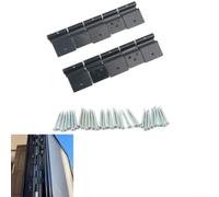 10 piezas de bisagras de fricción para puerta de entrada con cremallera de aleación de aluminio para caravanas Fifth Wheel y autocaravanas, juego de bisagras negras robustas con 24 tornillos, fácil