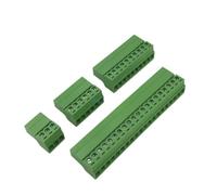 10 piezas de bloque terminales soldadura a tope aéreo tipo 15EDGRK-3,5 mm 3,81 2p-24p enchufable 2 bordes verde for fila conectores(Pitch 3.5mm,5P)