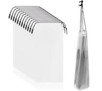 10 piezas de bolsa de cubierta de paraguas portátil, bolsas de almacenamiento impermeables para soporte de paraguas para escuela, jardín, oficina, interior y exterior (transparente)