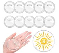 10 piezas de botones para hacer uno mismo, 58 mm, transparentes, para manualidades y insignias, kit para niños, fotos, ropa, imágenes de fiesta, placas