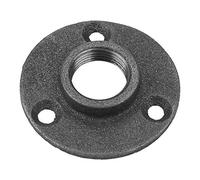 10 piezas de brida de piso de hierro maleable, DN15 1/2"/ DN20 3/4" / DN25 1"Brida de montaje en pared BSP Accesorios de adaptador de brida de piso roscado - Negro(DN20 3/4‘’)