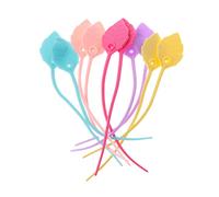 10 piezas de cable de silicona en forma de hoja, reutilizable, artefacto de sellado para aperitivos, pan, alimentos, accesorios, bolsa organizadora de cables