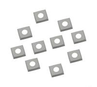 10 piezas de carburo cuadrado R150 de 15 x 15 x 2,5 mm para cabezales de cepilladora de carpintería, 4 bordes de corte por hoja, compatible con cabezales de corte en espiral Byrd, para CNC
