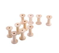 10 Piezas de Carretes de Madera Natural para Manualidades y Costura, 47mm x 31mm, Bobinas Vacías para Hilo y Alambre, Herramientas de Costura