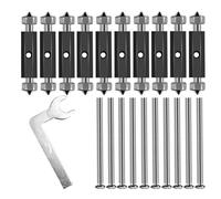 10 piezas de casetes de enchufe de pared, ajustable, tornillos de varilla con llave, interruptores de pared, dispositivo de reparación de caja de interruptores montados, dispositivo de reparación con