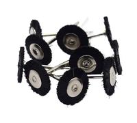 10 piezas de cepillos abrasivos for bruñir joyas, accesorios for herramientas rotativas, almohadillas de pulido de lana, algodón y tela.(Black,19mm)