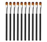 10 Piezas De Cepillos De Maquillaje Negro, Cepillo De Sombra De Ojos De Belleza, Cepillo De Labios Suave, Pincel De Confort Para Viajar, Cepillo De Herramientas De Belleza