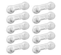 10 Piezas de Cerraduras de Seguridad para Bebés, Cerradura para Niños sin Perforaciones, Cerradura Transparente para Refrigerador de Cajón
