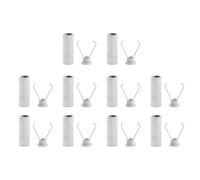 10 piezas de clips de cordón de metal multiusos, tope de cuerda elástica con capucha, costura, manualidades, equipo de campamento, clips de tapón de cordón