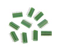 10 piezas de conector de bloques de terminales montados en pieza de tornillo de 8 pines, paso de 2,54mm