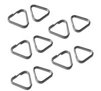 10 piezas de correa triangular dividida para cámara, gancho para cinturón, anilla para cordón, llavero,