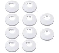 10 piezas de cubierta para tubos de calefacción, hebilla decorativa para aire acondicionado y tuberías de agua (blanco)