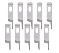 10 piezas de cuchilla superior de acero de repuesto para máquina de coser industrial, kit de cuchillas para remalladora Overlock 201121A, cuchilla de acero de precisión y duradera