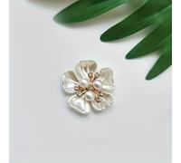 10 piezas de cuentas acrílicas blancas con diseño de flores, ideales para decorar zapatos y bolsos