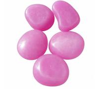 10 piezas de decoración de guijarros luminosos de 4,5 cm que brillan en la oscuridad, decoración de jardín, piedra luminosa, piedra grande para acuario - Morado