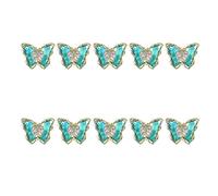 10 piezas de diamantes de imitación de circonita 3D con cristales mixtos para manicura