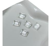 10 piezas de diamantes de imitación rectangulares transparentes para decoración artística para mujer