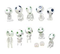 10 piezas de elfos de árbol luminosos, con 2 piezas de polvo luminoso, accesorios de jardín con espíritu luminoso, accesorios de estatua en miniatura, decoración de jardín, para plantas en maceta