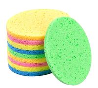 10 Piezas de Esponjas Faciales, Esponja de Celulosa Desmaquillantes Reutilizables, Esponja de Belleza Para Limpieza Facial, Masaje, Desmaquillante, Exfoliante (5 Colores) (Oval)