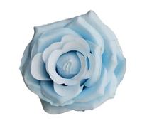 10 piezas de flores artificiales rosas seda 3,5 pulgadas, realistas, sin tallos, for centros mesa boda, decoración del hogar, color rojo(Sky Blue)