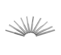 10 piezas de fresa de extremo de doble ranura de 3,175 mm, cortador de fresado CNC de carburo de tungsteno para MDF, acrílico y PVC, herramienta de corte de ranura recta con acabad