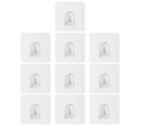 10 Piezas De Ganchos Transparentes, Ganchos De Baño Simples, Ganchos Sin Traacas De Plástico, Almacenamiento De Artículos Para El Hogar, Adecuados Para Cocina, Baño Y Entrada.