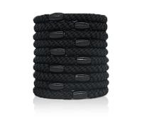 10 piezas de gomas for el pelo for mujeres, gomas elásticas for el pelo for cabello grueso, fuertes y elásticas, sin deslizamiento, sin daños, sin arrugas(10PCS Black series)