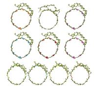10 piezas de guirnalda de flores artificiales, diadema de flores para mujer, diadema de flores, accesorios para el cabello de flores, diadema de solsticio de verano