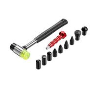 10 piezas de herramientas de reparación de abolladuras de carrocería de coche, martillos de goma, martillos con puntas de golpeo para reparación de abolladuras de chapa de metal automotriz