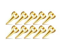 10 piezas de herramientas doradas para separar y seleccionar el cabello, estilo retro punk, herramientas de selección de cabello, garras góticas, para cosplay, anillos de metal para trenzar, rizar