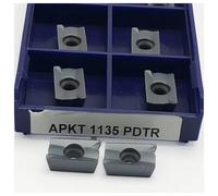 10 piezas de herramientas torneado carburo APMT1135 APKT1135 PDTR APMT1604 APKT 1604, metálicas(APKT 1135 PDTR LT30)